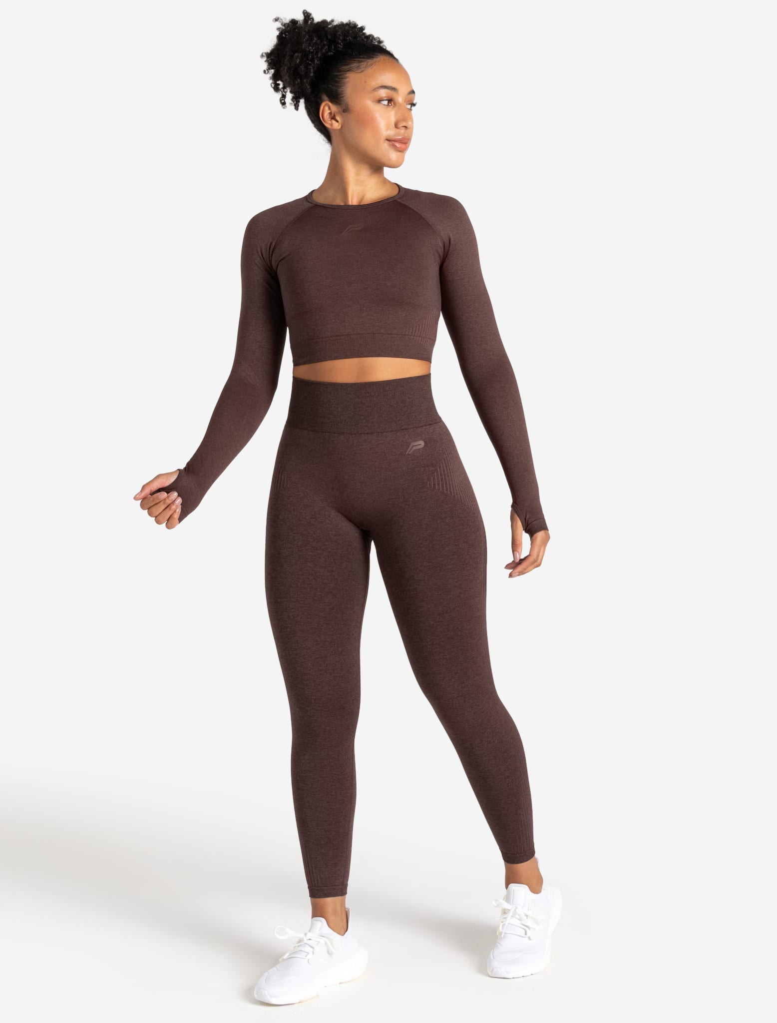 ADAPT 2.0 Seamless Crop Top - Cherry Brown Pursue Fitness 2