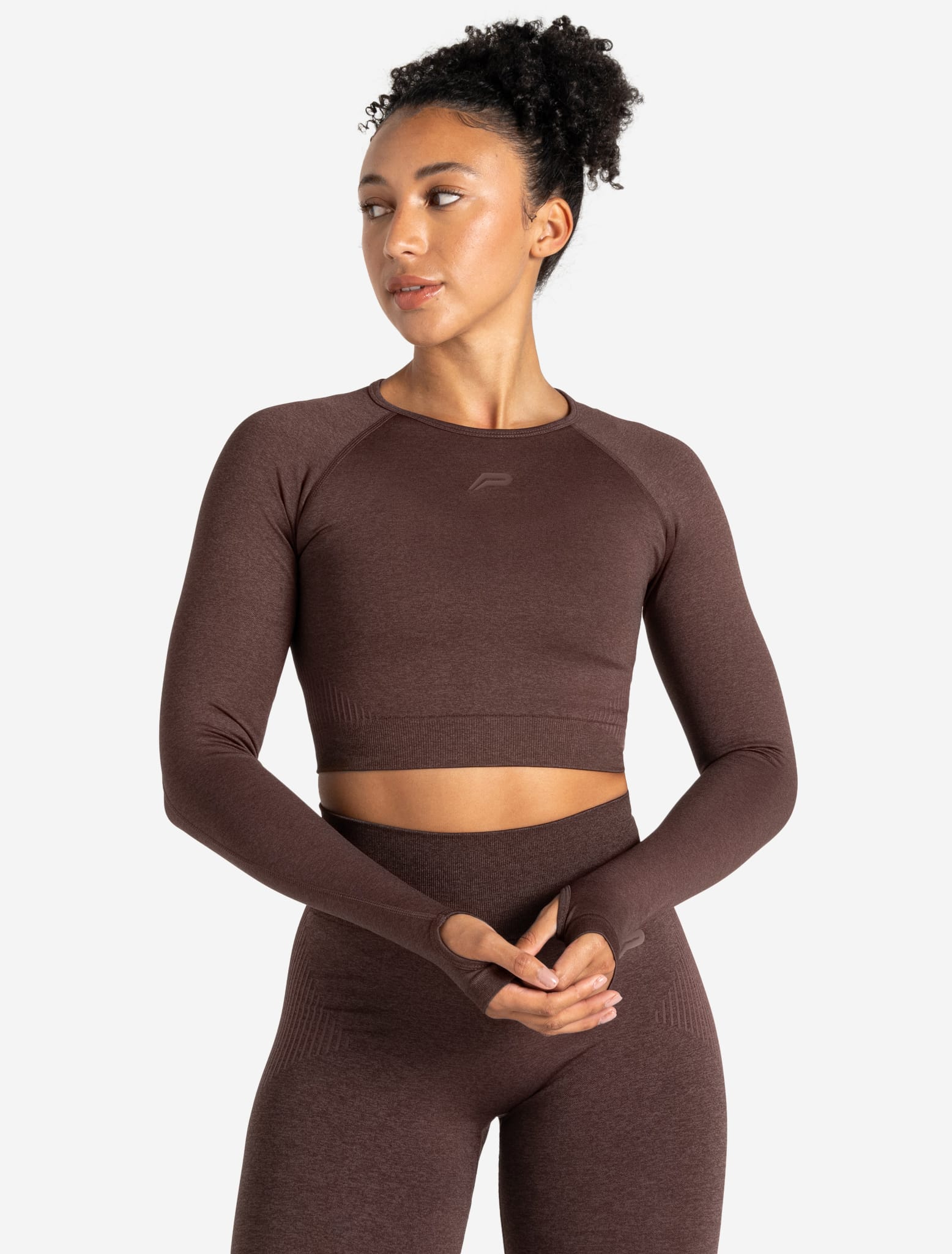 ADAPT 2.0 Seamless Crop Top - Cherry Brown Pursue Fitness 1