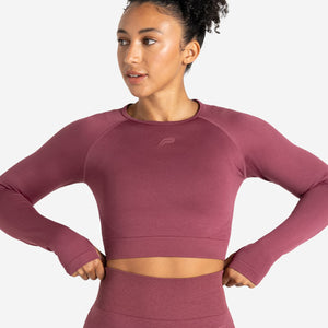 ADAPT 2.0 Seamless Crop Top - Magenta Pursue Fitness 1