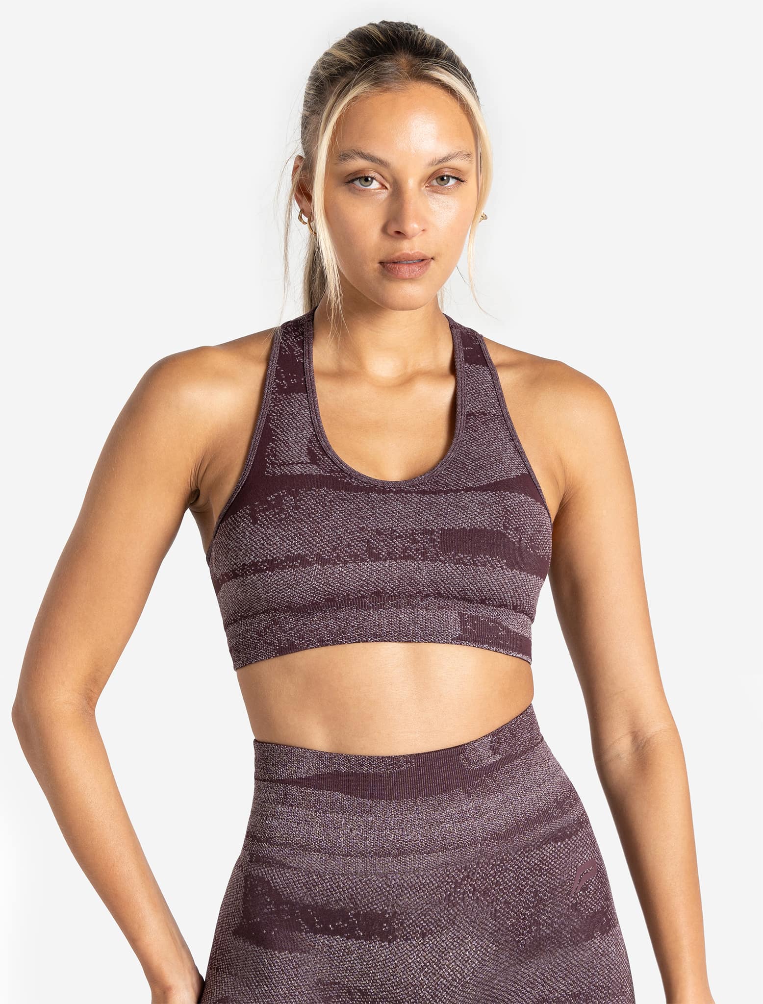 Boost Seamless Sports Bra - Cherry Pursue Fitness 1