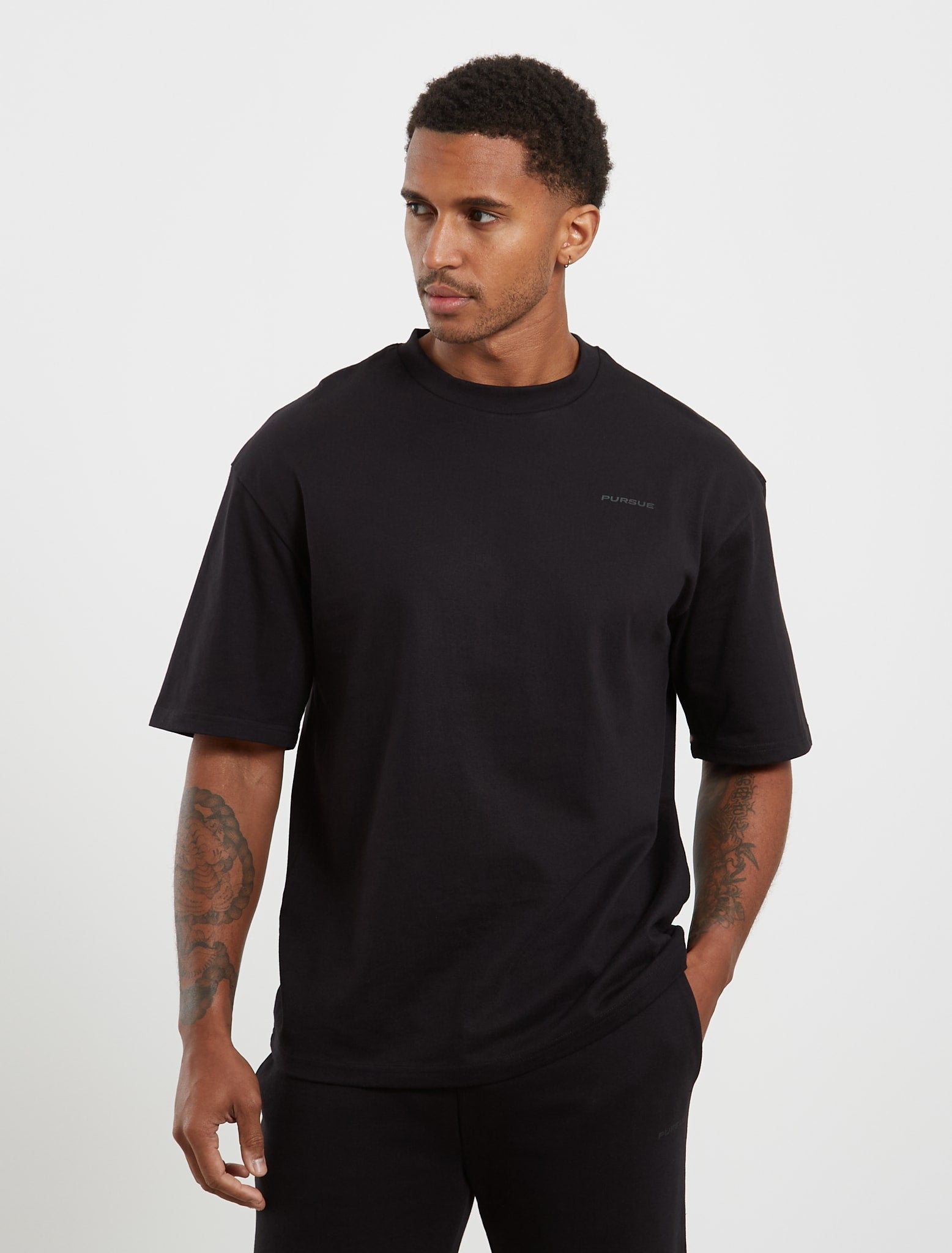 Core Oversized T-Shirt - Black Pursue Fitness 1