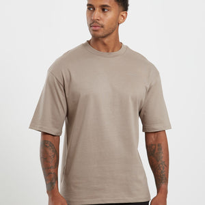 Core Oversized T-Shirt - Taupe Pursue Fitness 1