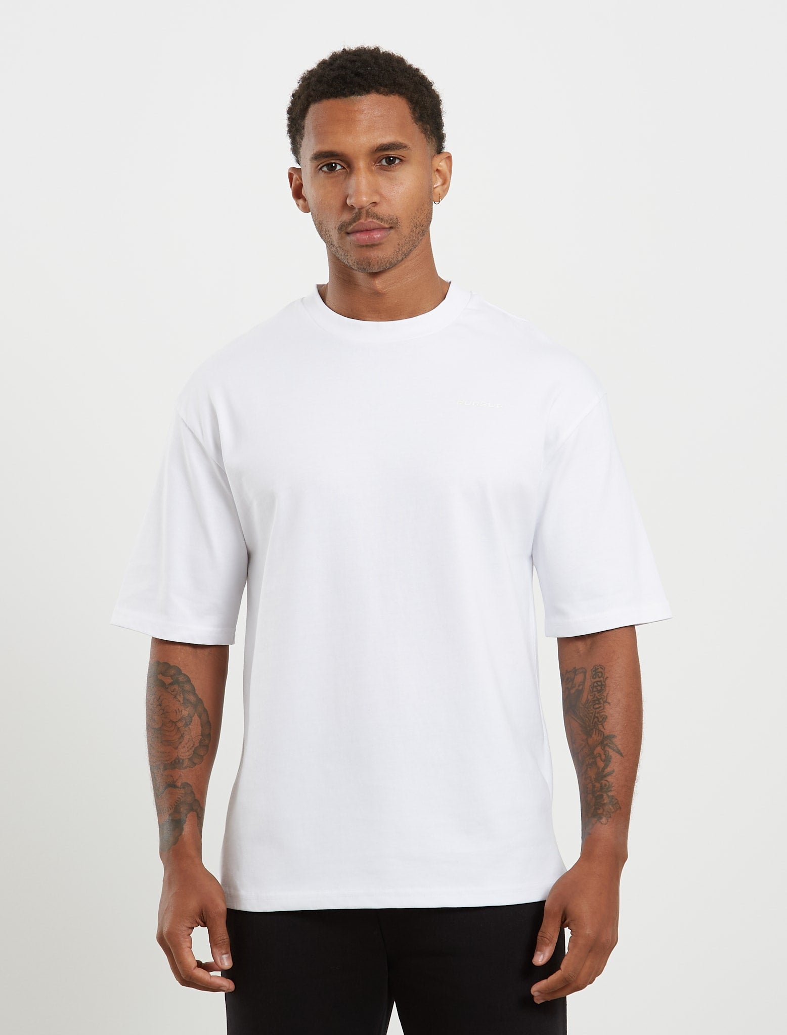 Core Oversized T-Shirt - White Pursue Fitness 1