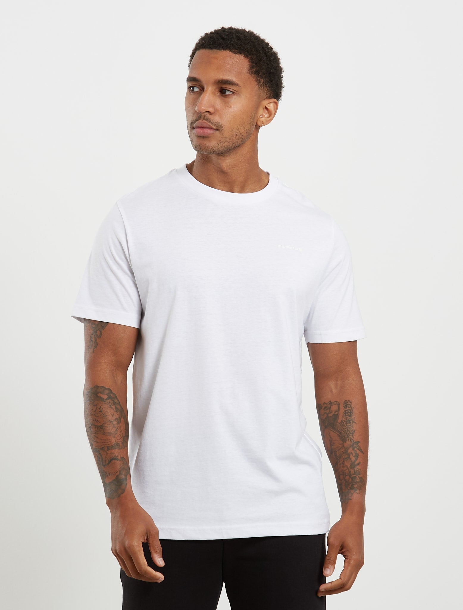 Core Relaxed Fit T-Shirt - White Pursue Fitness 1