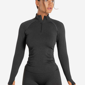 Core Seamless ¼ Zip / Black Marl Pursue Fitness 1