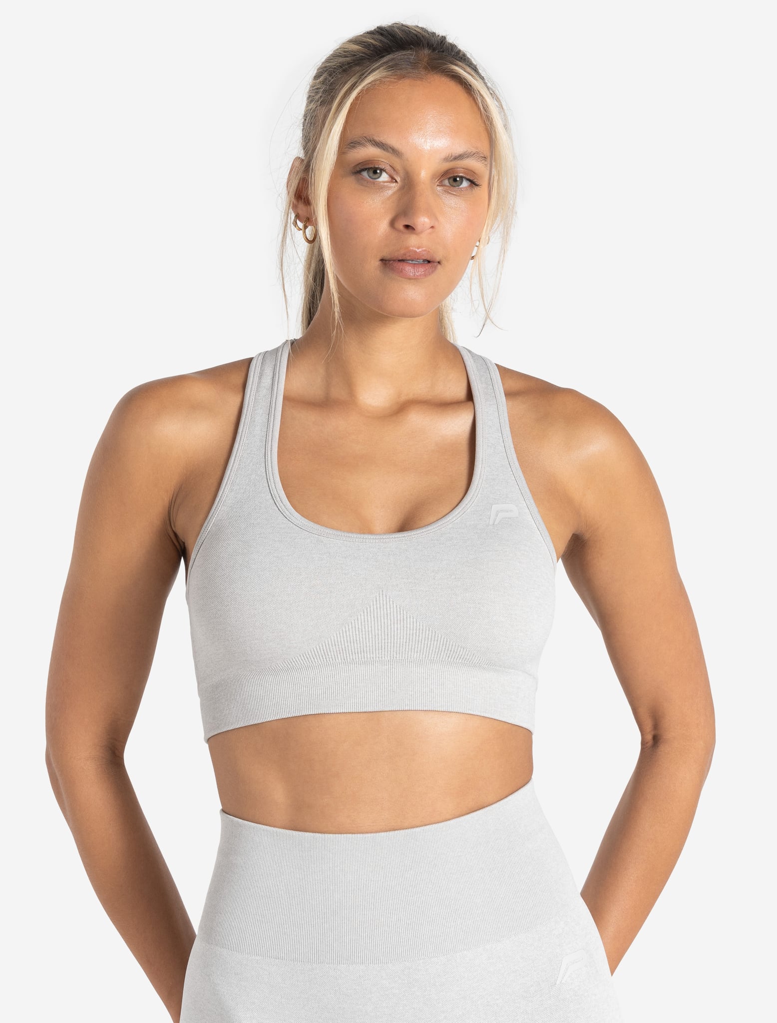 Core Seamless Sports Bra - Grey Marl Pursue Fitness 1