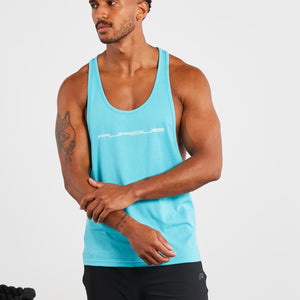 Graphic Stringer Vest / Sky Blue Pursue Fitness 2