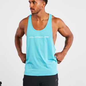 Graphic Stringer Vest / Sky Blue Pursue Fitness 1
