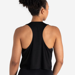Lightweight Crop Gym Tank - Black Pursue Fitness 2