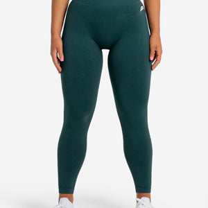 Marble Seamless Leggings / Dark Emerald Green Pursue Fitness 5