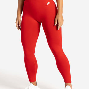 Scrunch Seamless Leggings / Candy Red Pursue Fitness 1