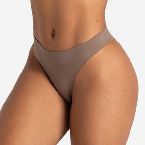 Seamless Thong - Mocha Pursue Fitness 1