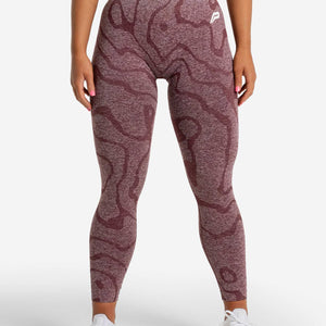 Sustainable Seamless Leggings / Burgundy Pursue Fitness 5